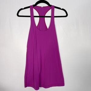 Lululemon Womens Size 6 Purple Cool Racerback Tank Top Scoop Neck Workout Yoga